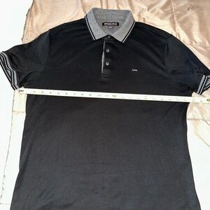 Michael Kors Black and Gray Polo Shirt for Men